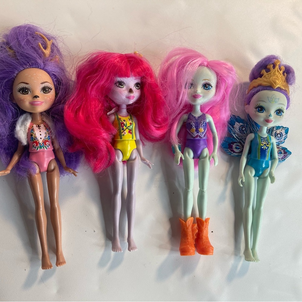 Enchantimals Lot of 4 Dolls